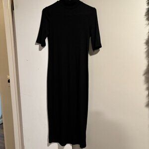 Gap Women mock neck short sleeved ribbed midi dress SZ: Small